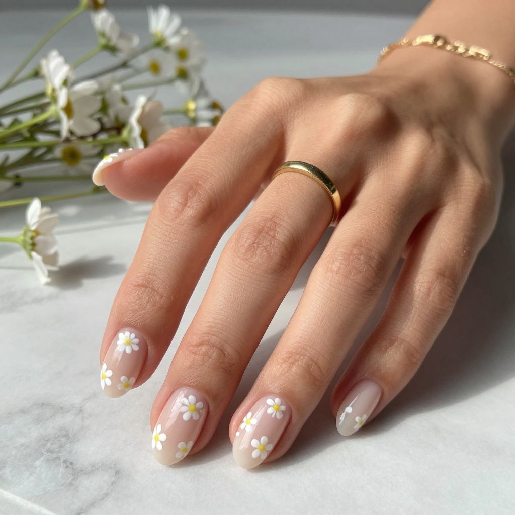 Tiny Flower Nails