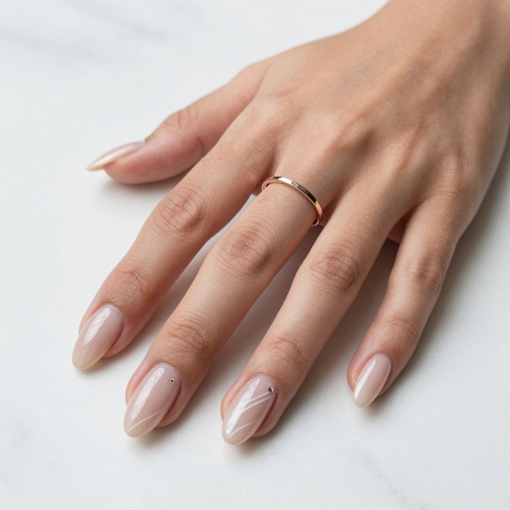 Pearly Nude Nails