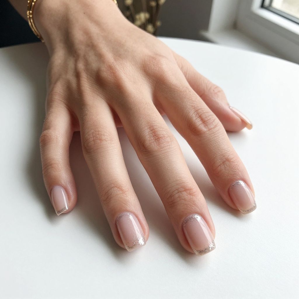 Glitter Accent Nails
