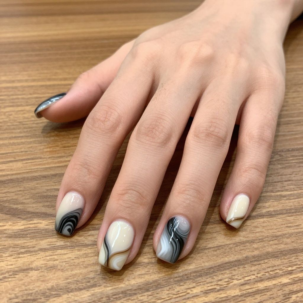 Abstract nail idea 9