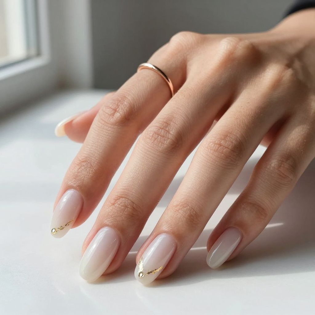 Milky Quartz Coffin Nails
