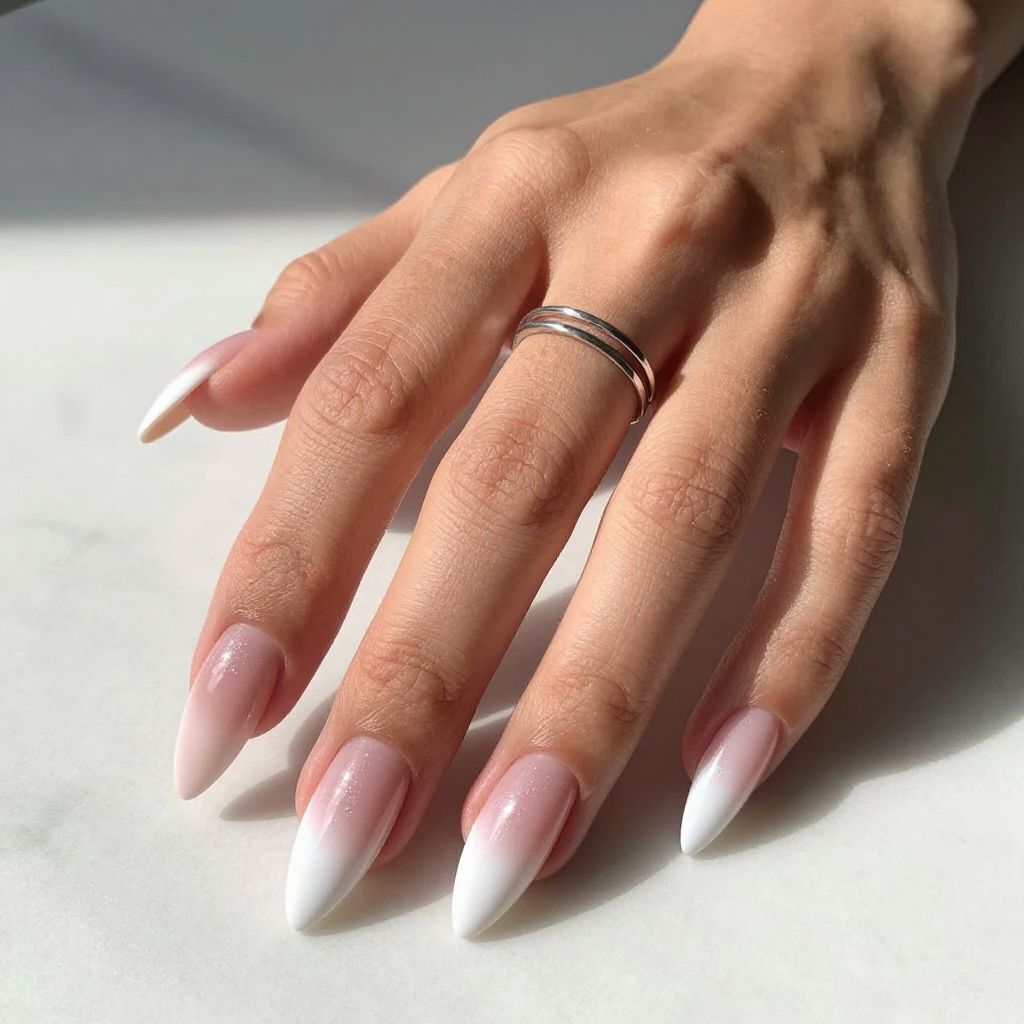 Ombre French Tip Stiletto Nails