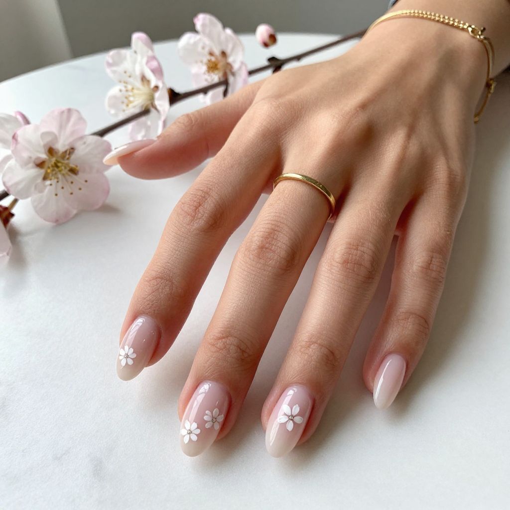 Pink Base With White Floral Accents