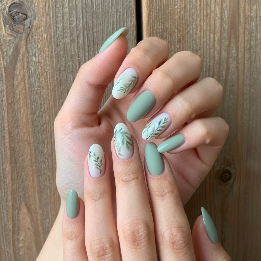 Almond French Tip nail idea 10