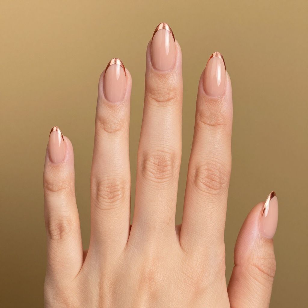 Almond French Tip nail idea 4