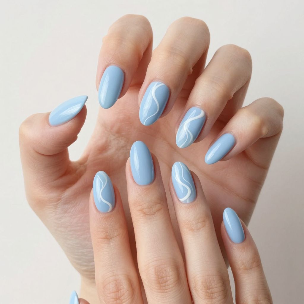 Almond French Tip nail idea 6