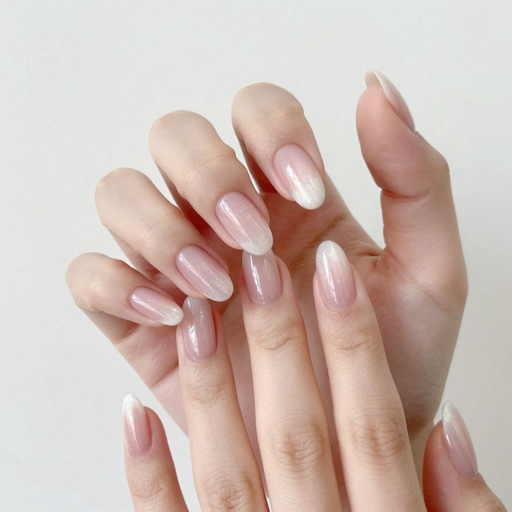Almond French Tip nail idea 8