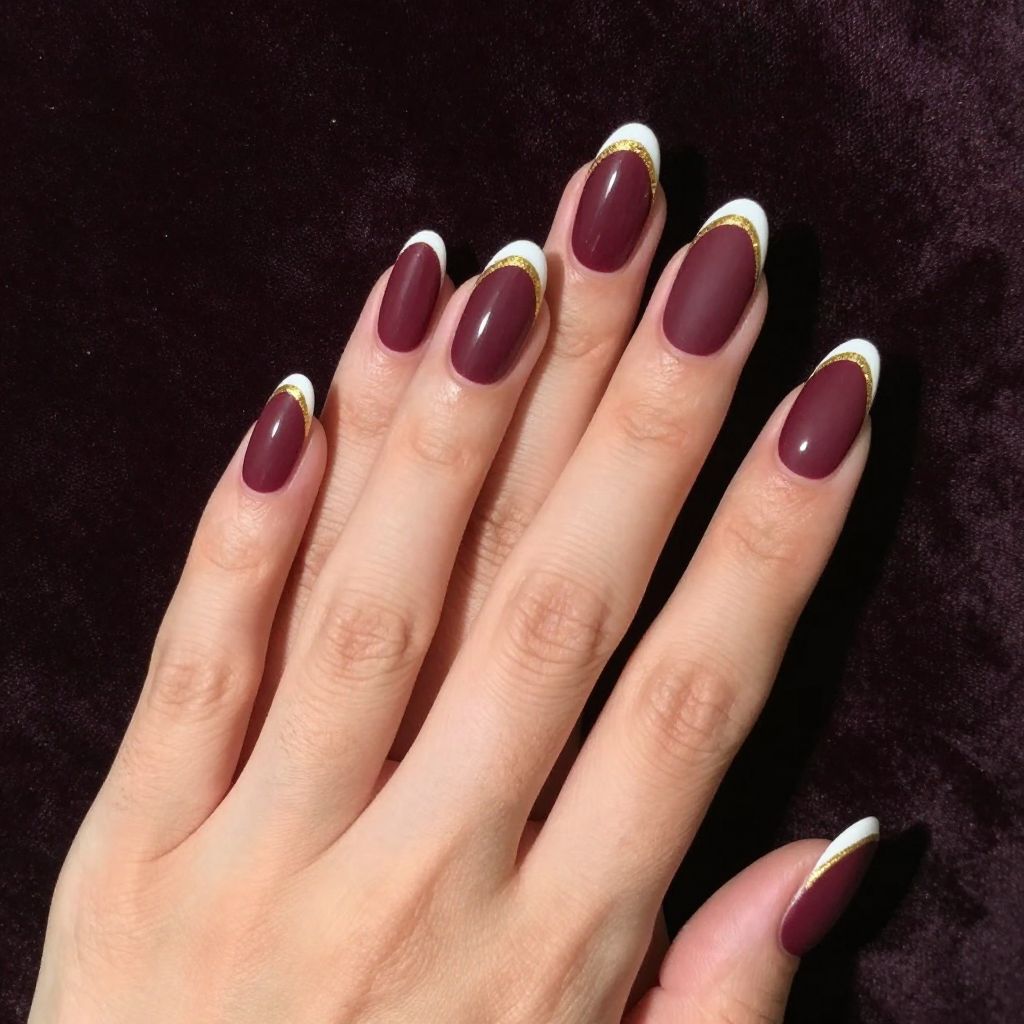 Almond French Tip nail idea 7
