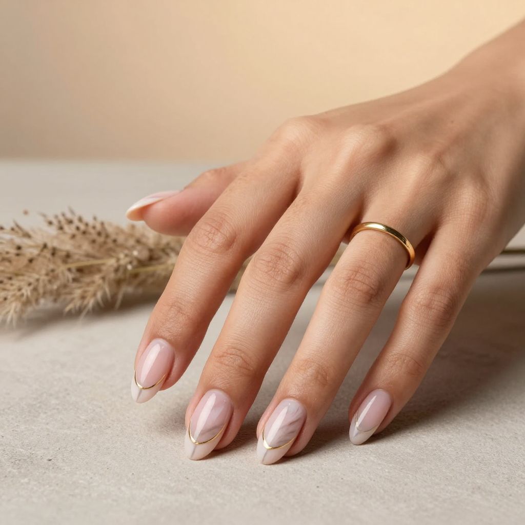 Blush Pink Marble Effect
