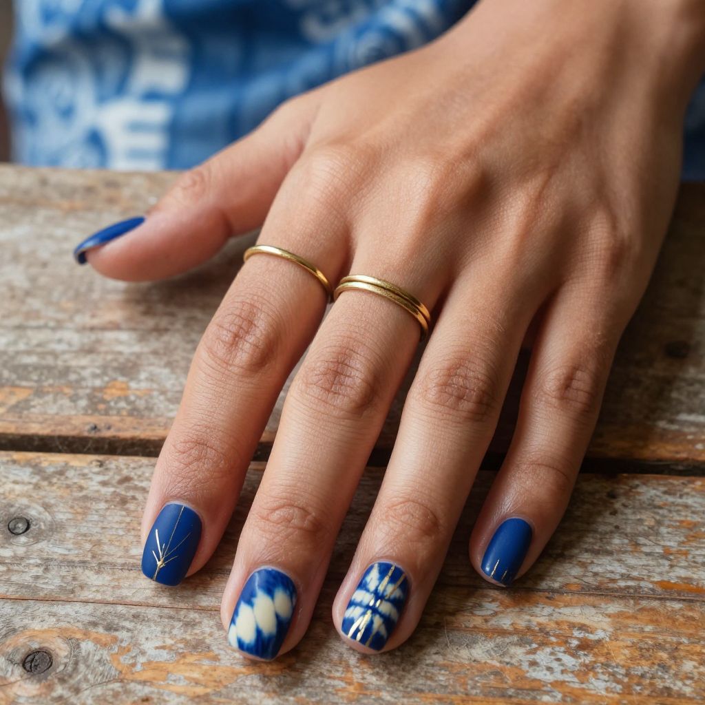Adire Tie Dye African Nails