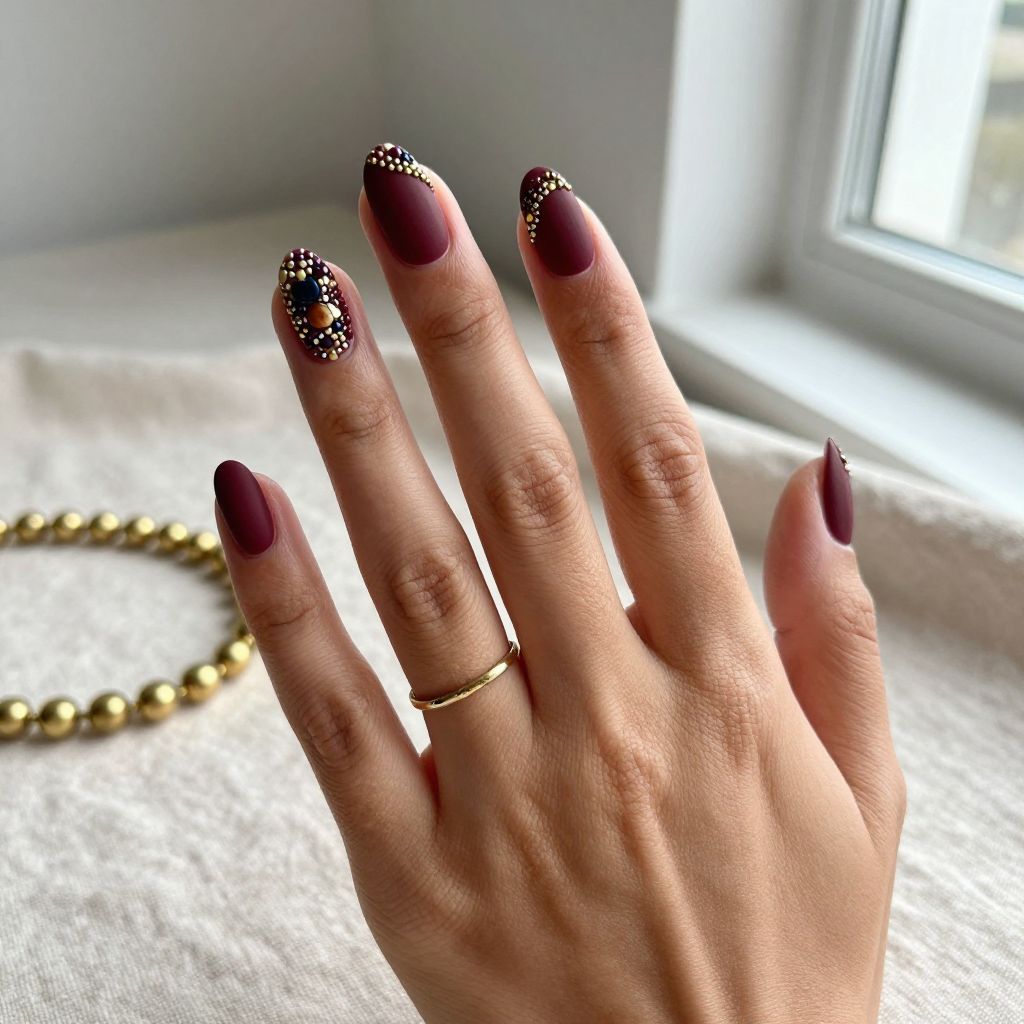 Beaded African Nail Art