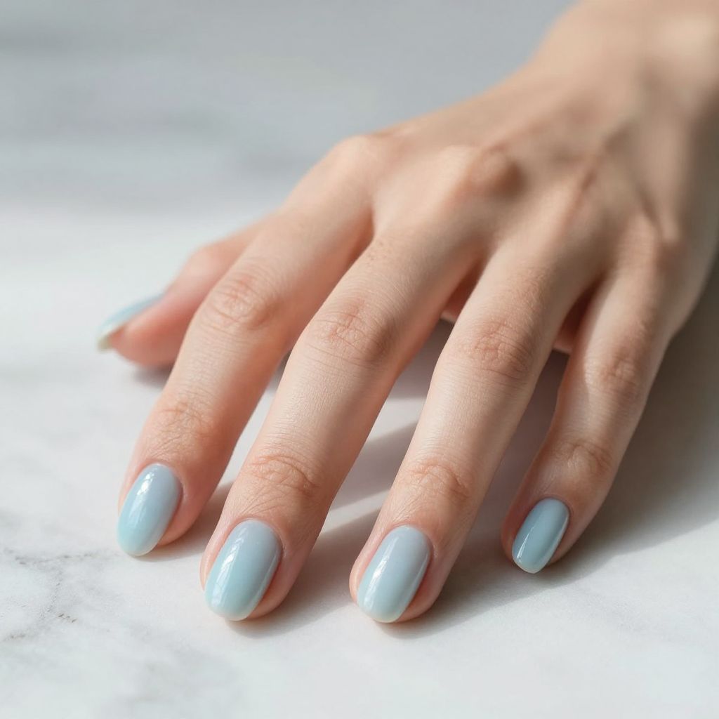 Baby Blue Nail Design 1