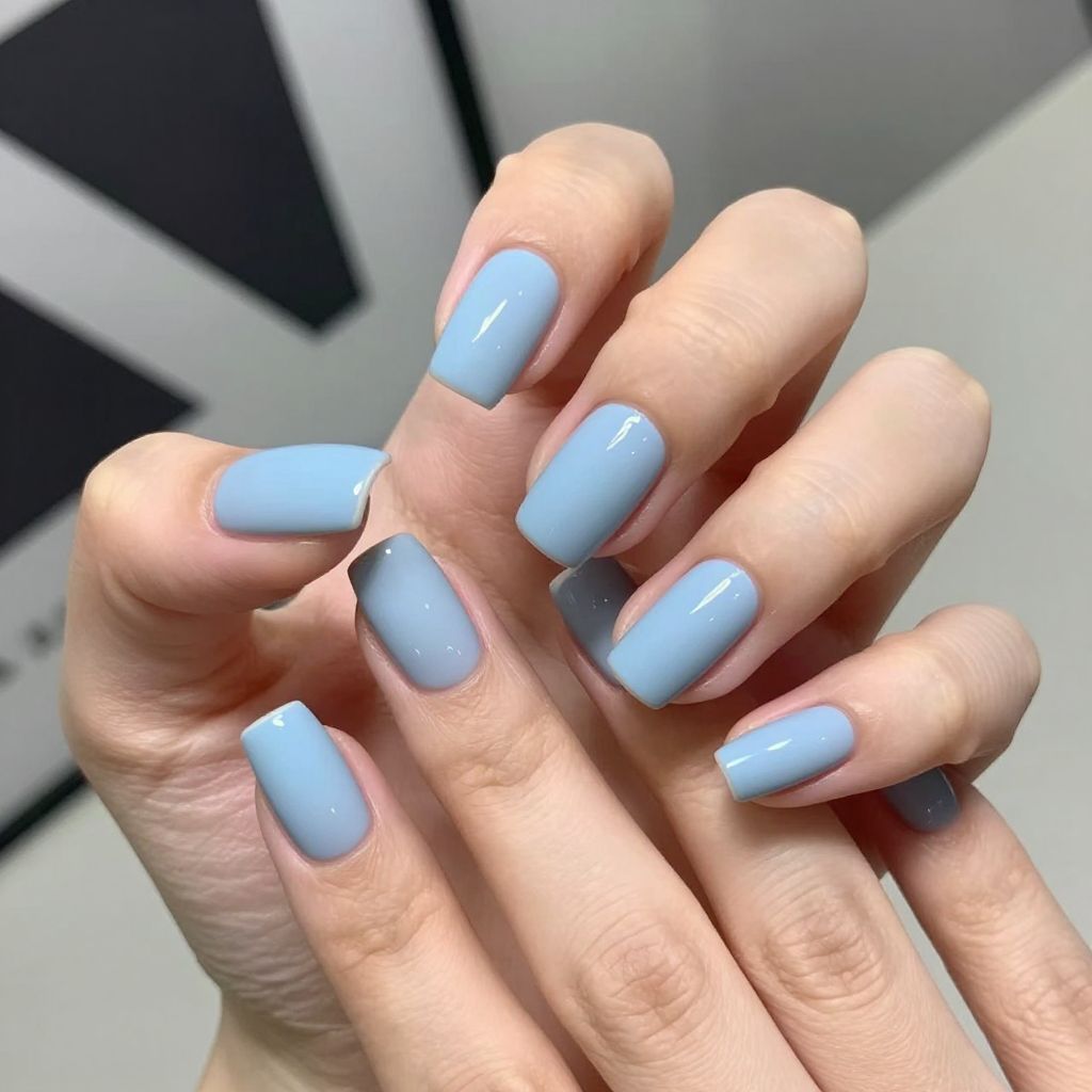 Baby Blue Nail Design 12