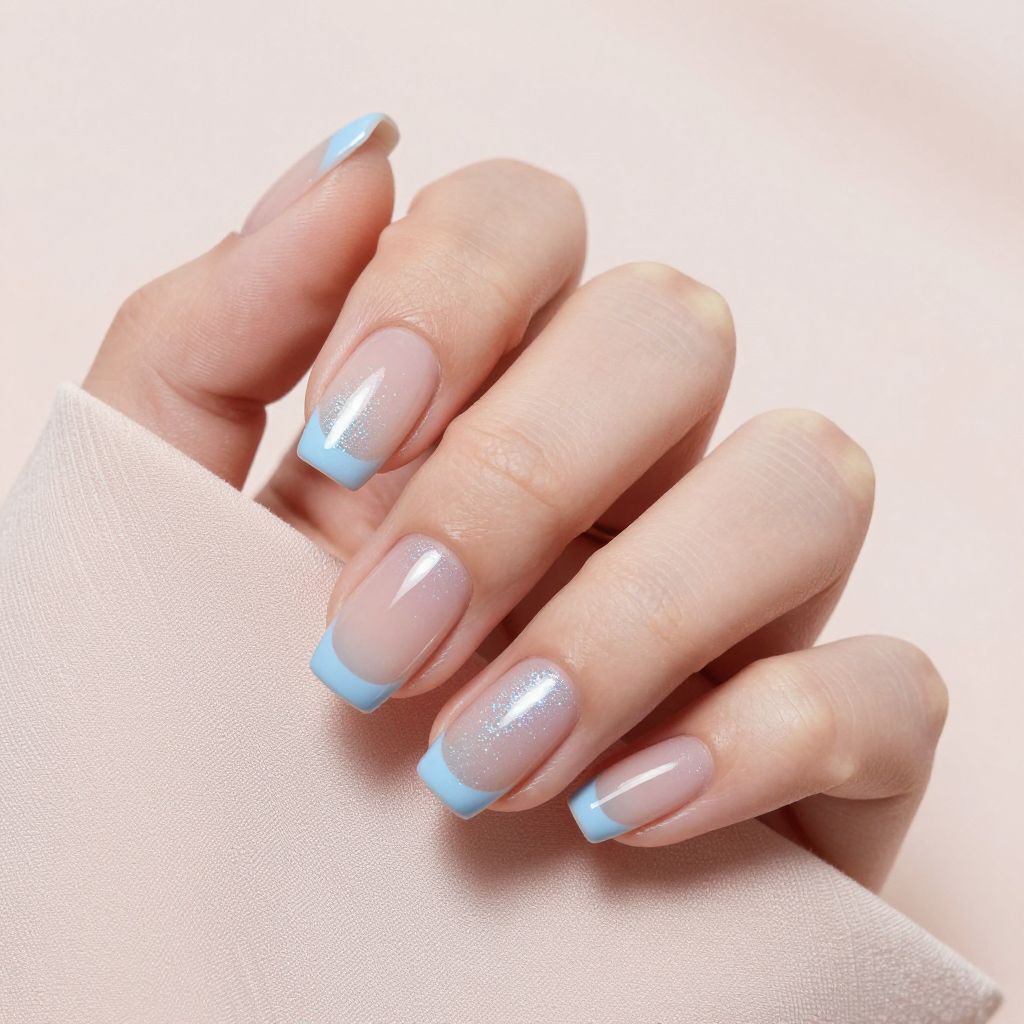 Baby Blue Nail Design 2