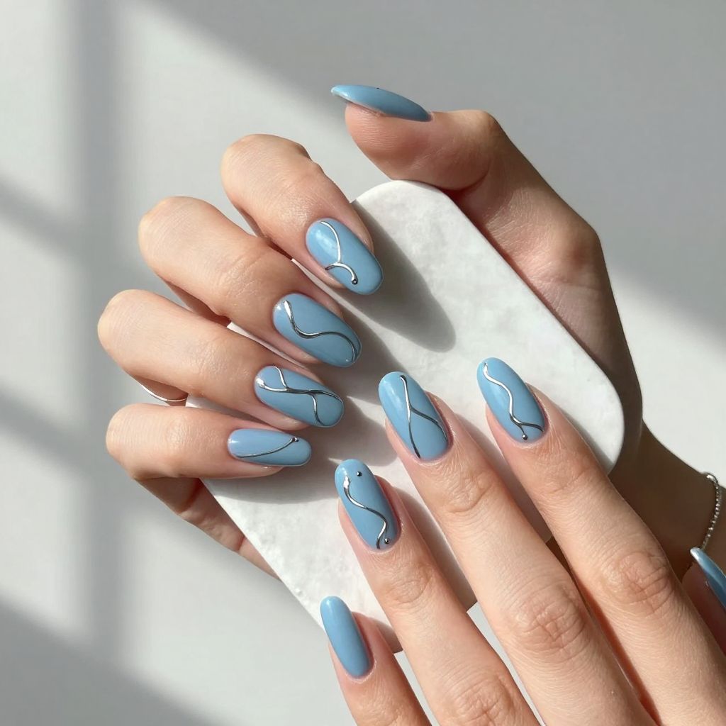 Baby Blue Nail Inspo 13