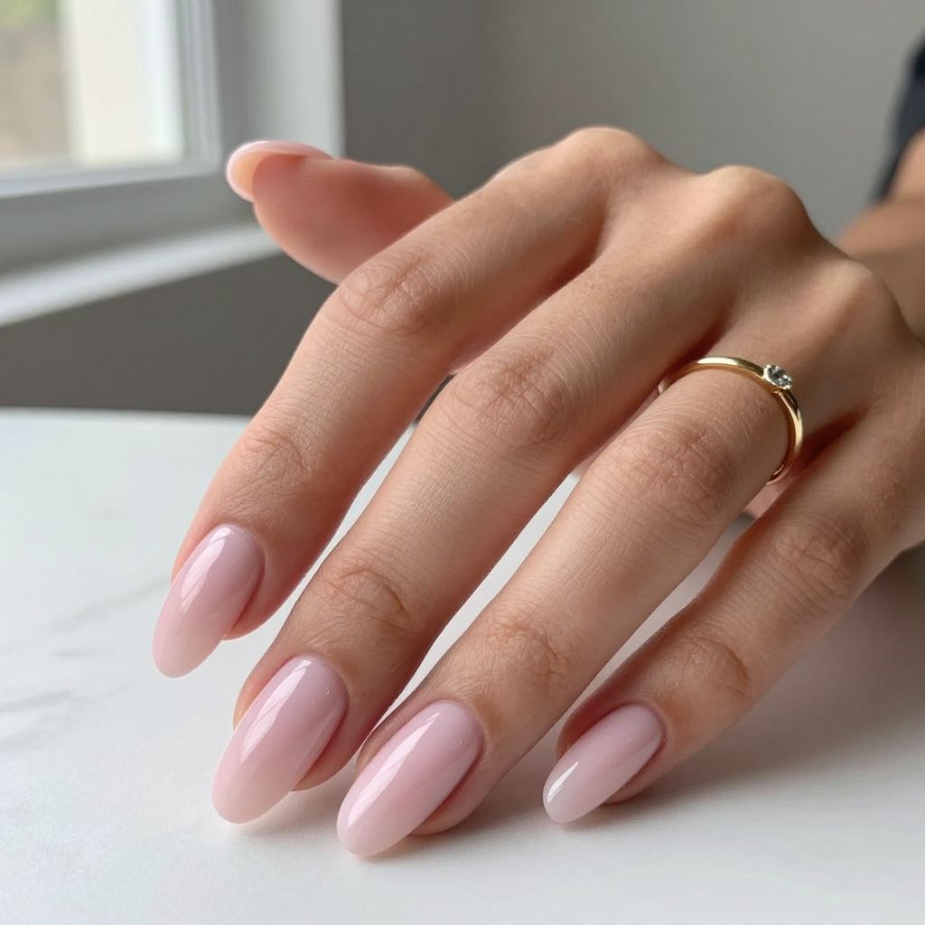 Baby Pink Nail Inspo 1