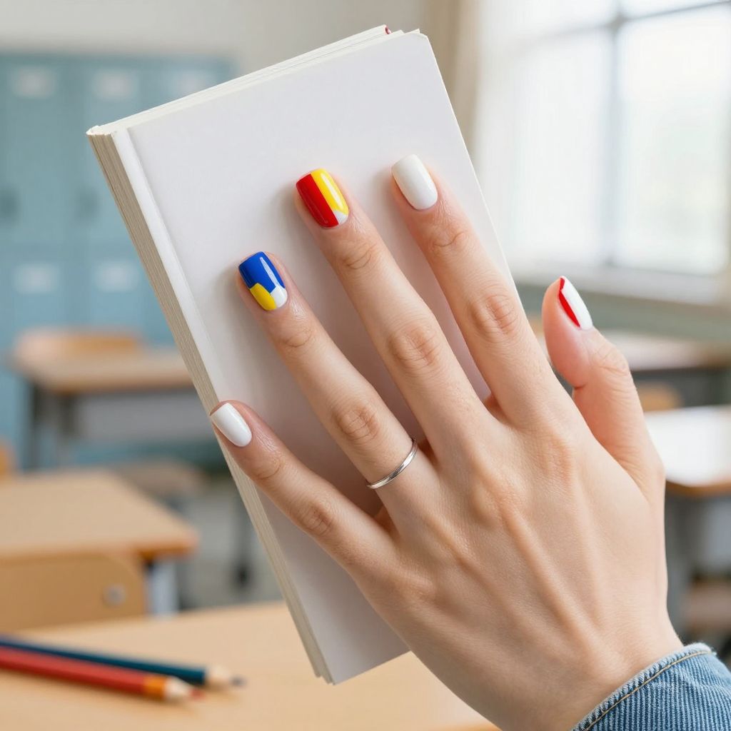 Primary color pop nail design