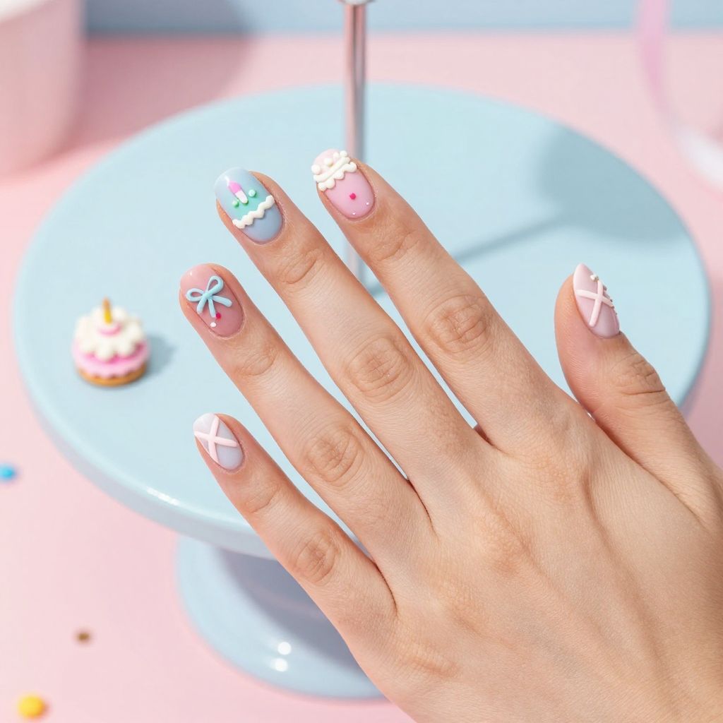 Birthday nail idea 7