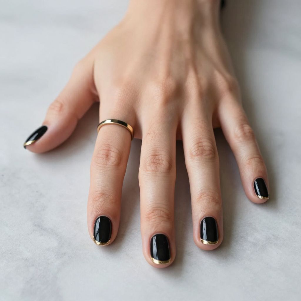 Black And Gold Nail Ideas 3
