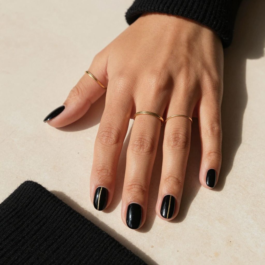 Black And Gold Nail Ideas 4