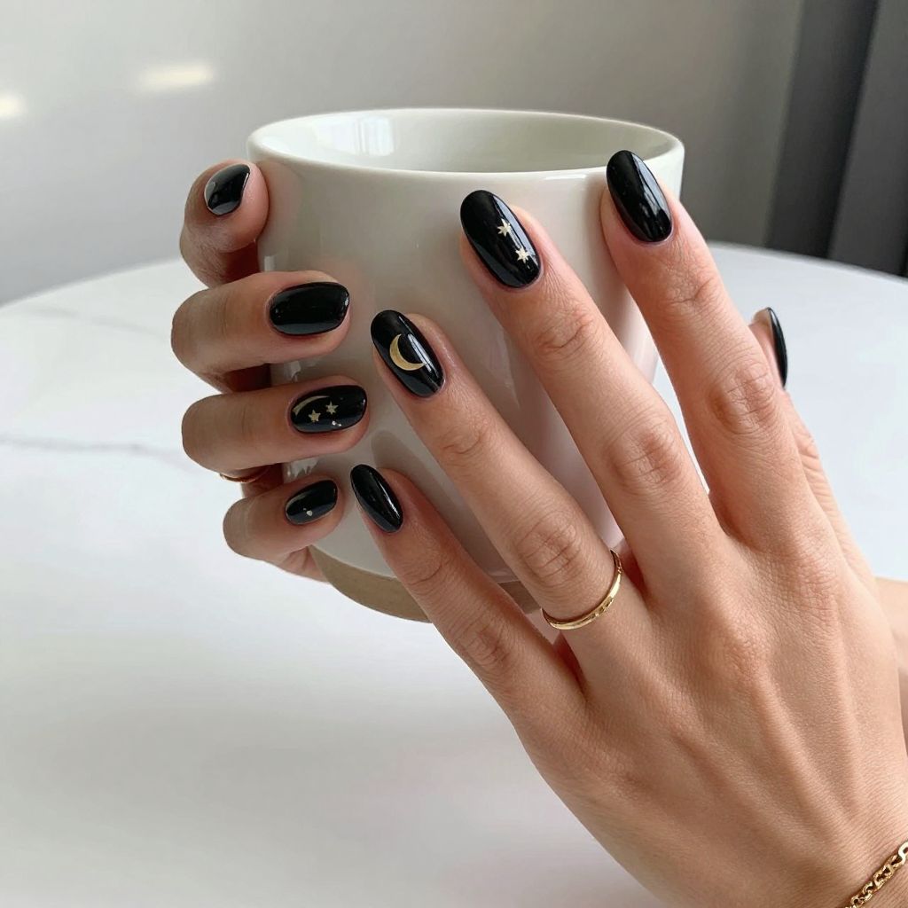 Black And Gold Nail Ideas 7