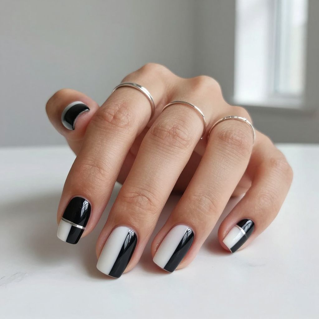 Bold Block Color Nails