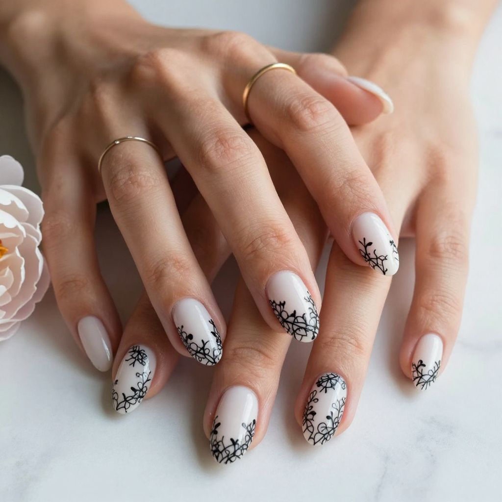 Lacey And Delicate Nails