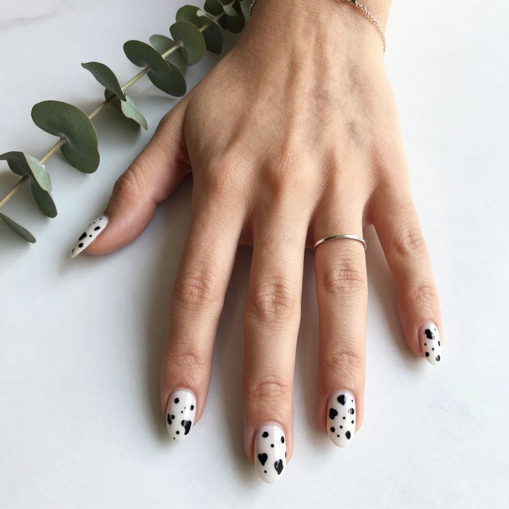 Cow Print And Animal Pattern Nails