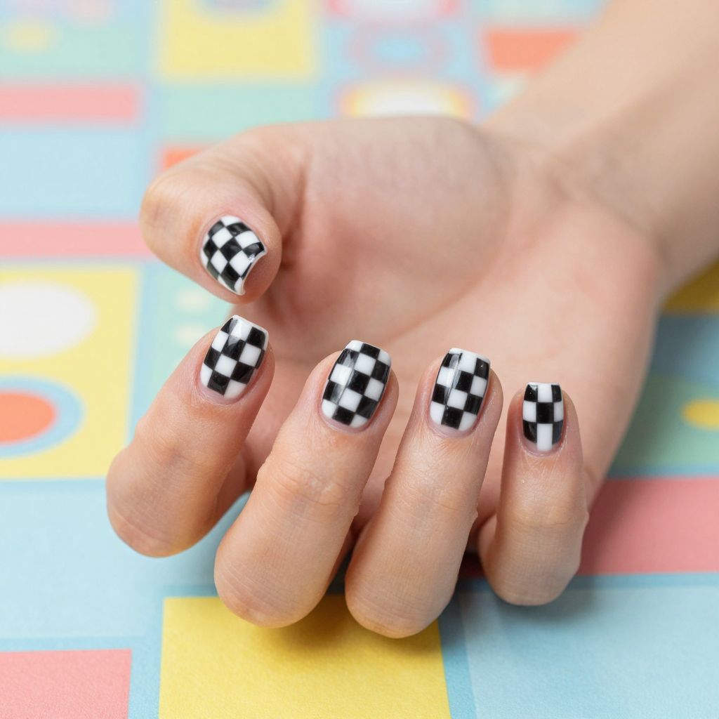 Black French Tip nail idea 14