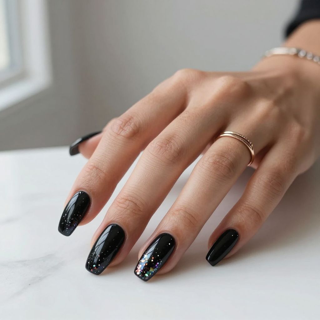 Black with Holographic Accents