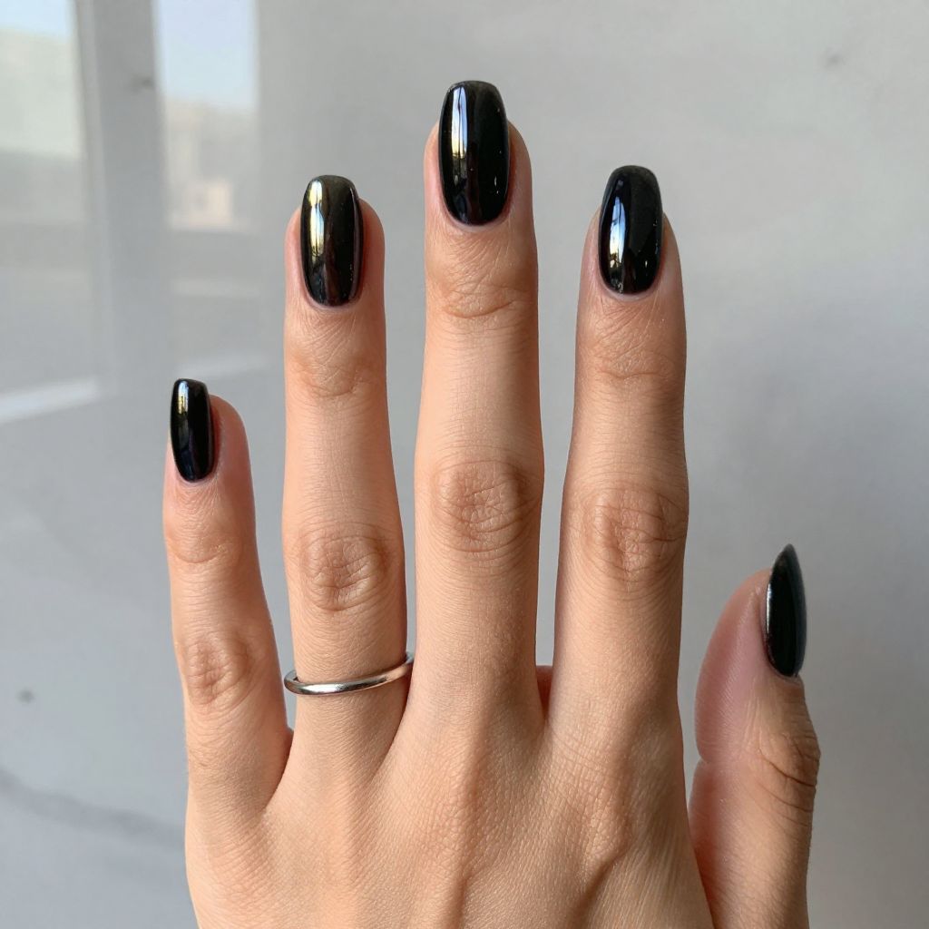 Black Chrome Nails