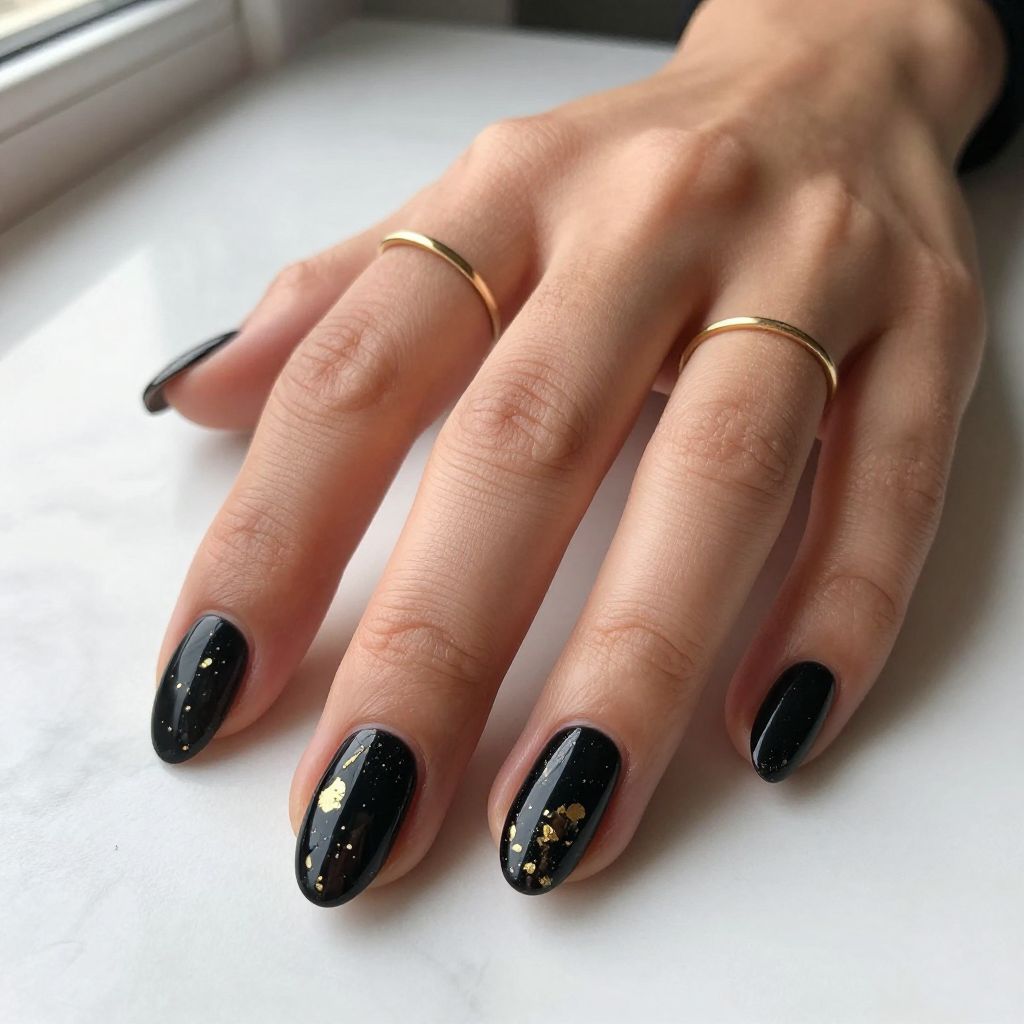 Black nail design 1