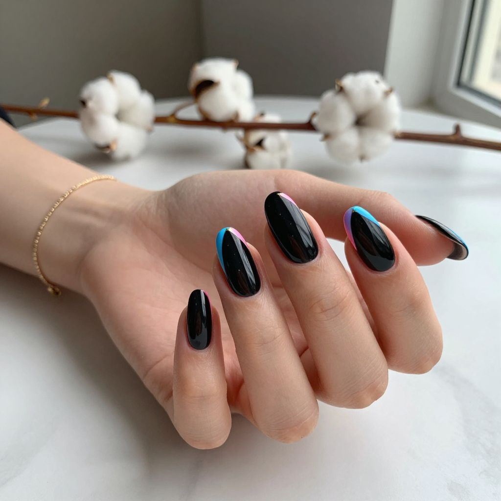 Black nail design 10