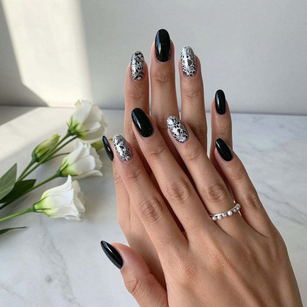 Black nail design 11