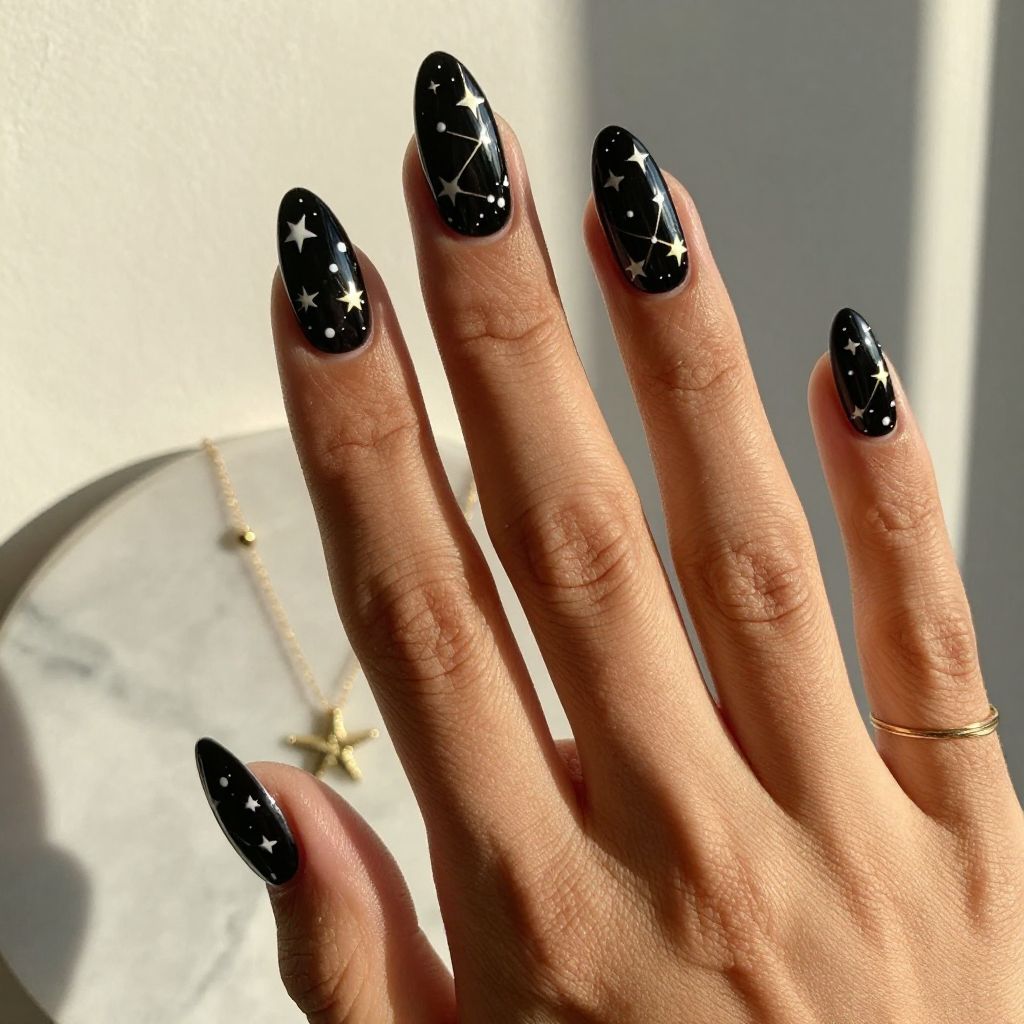 Black nail design 13