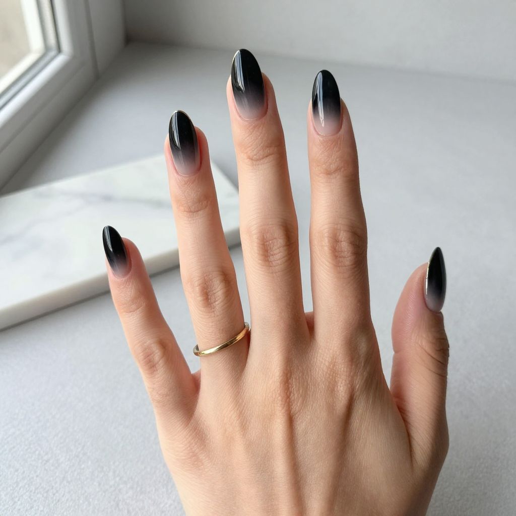 Black nail design 15