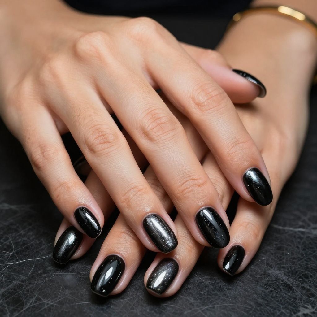 Black nail design 5