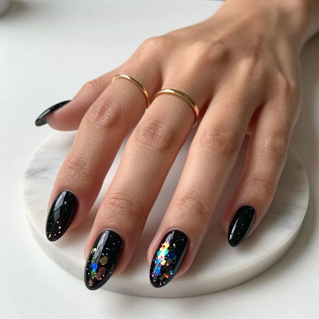 Black nail design 9