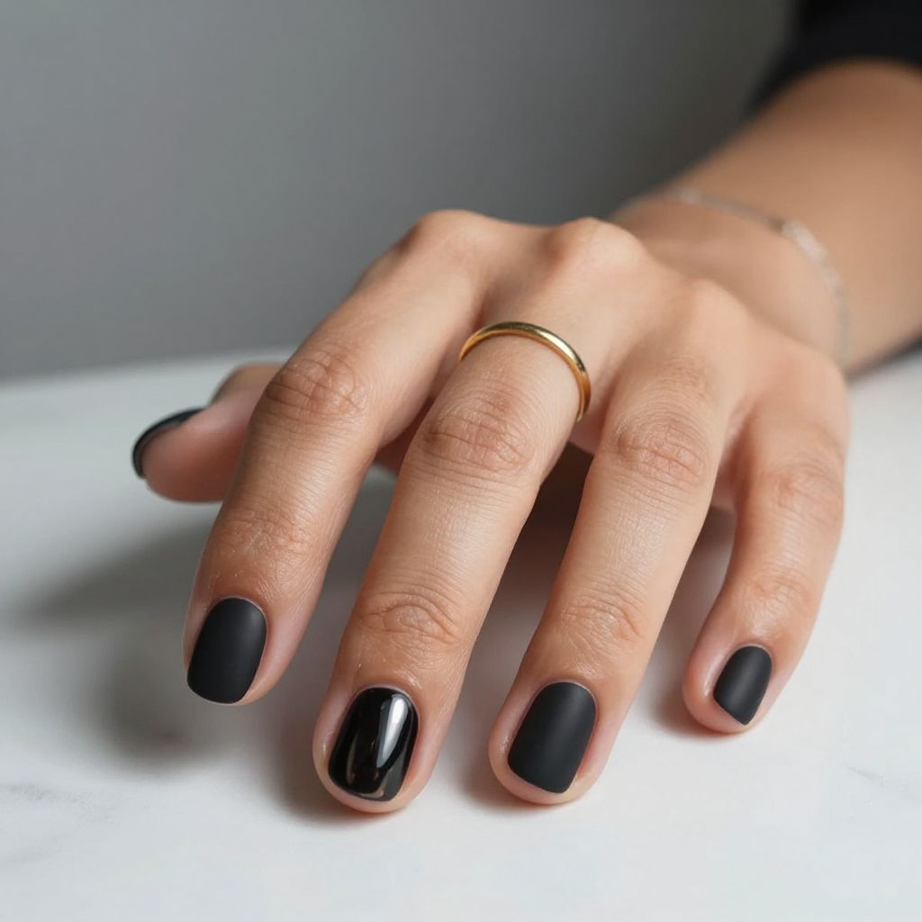 Matte Black With One Gloss Accent