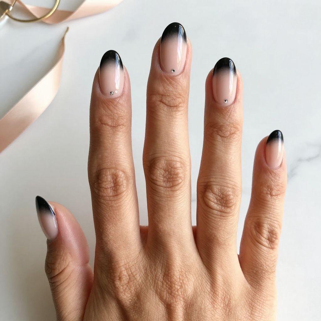 Ombre Black Tips