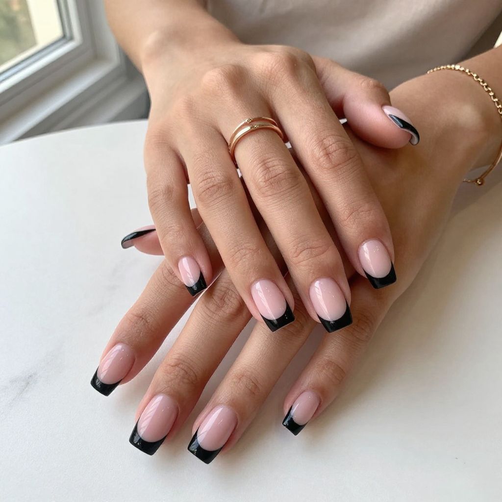 Matte Black Tips with Glossy Base