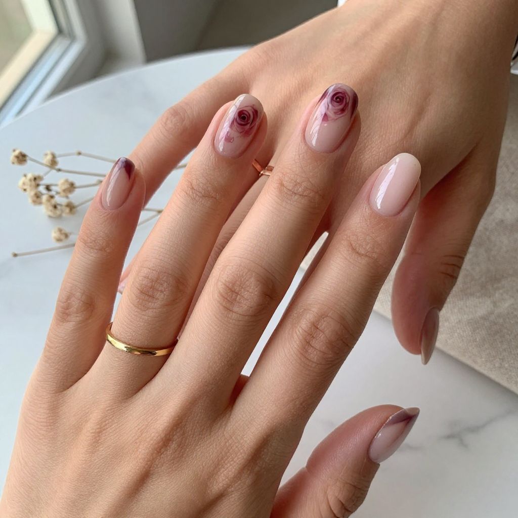 Nude and Rose Petal French