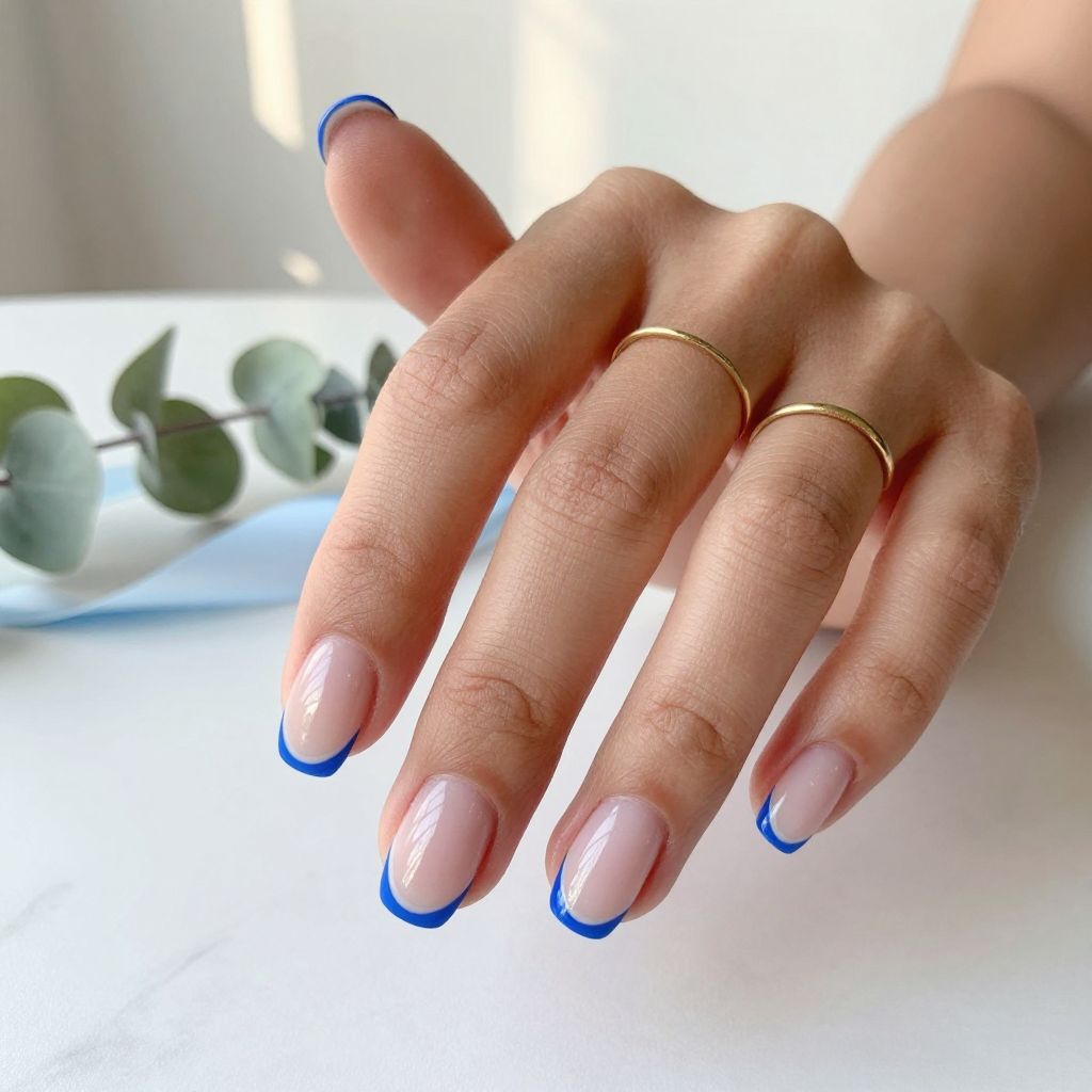 Blue And White Nail Inspo 1
