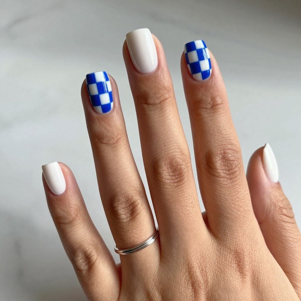 Blue And White Nail Inspo 11