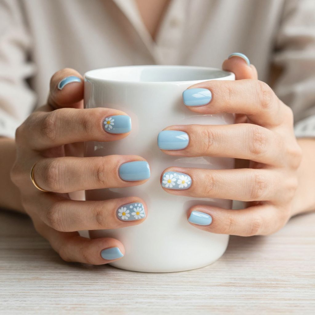 Blue And White Nail Inspo 12