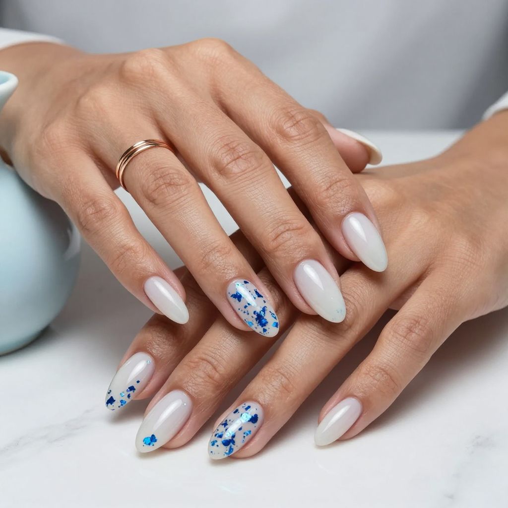 Blue And White Nail Inspo 13