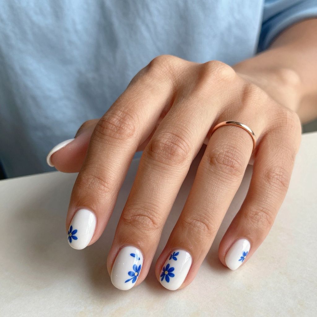 Blue And White Nail Inspo 3