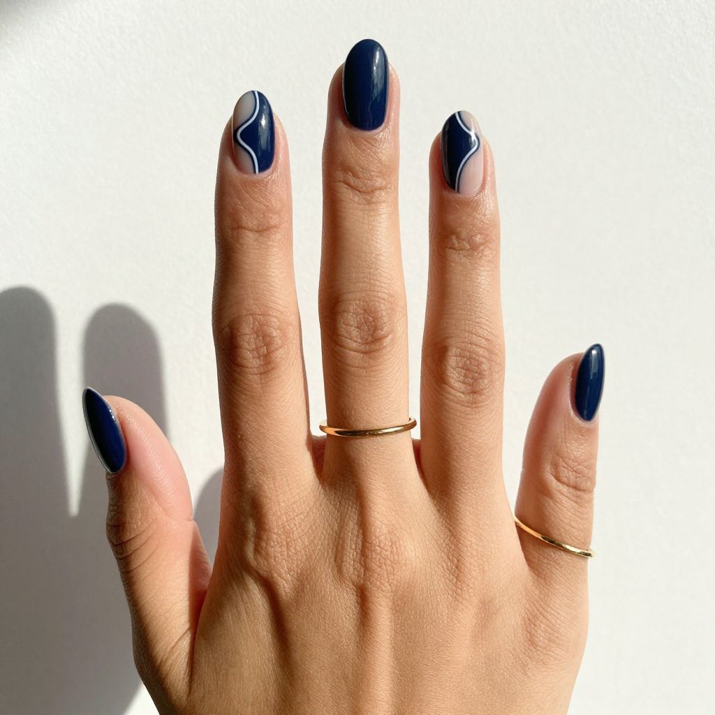 Blue And White Nail Inspo 8