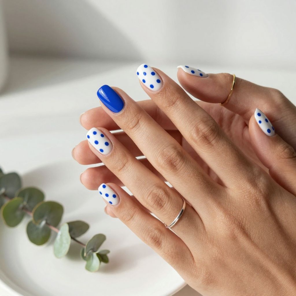 Blue And White Nail Inspo 7
