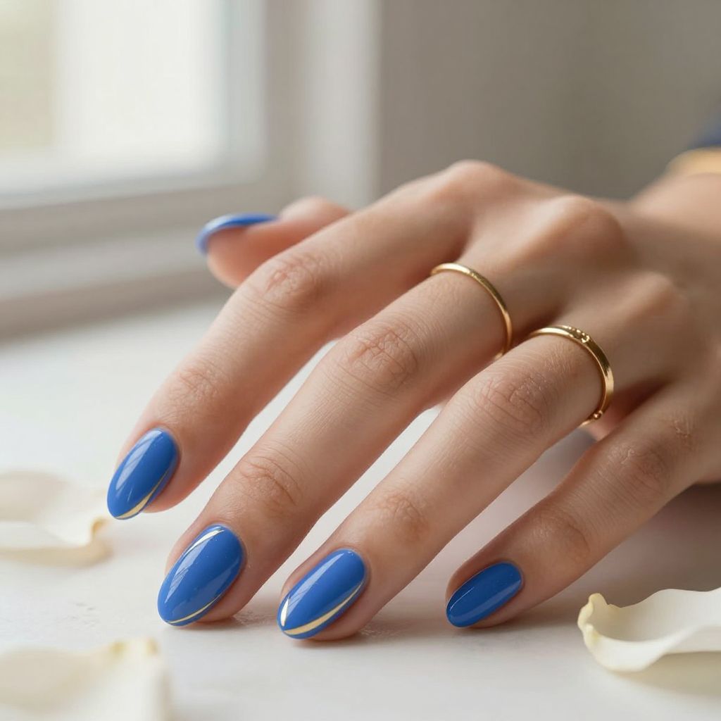 Cornflower Blue with Negative Space Design